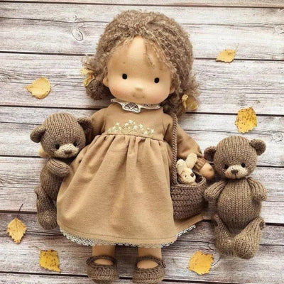Handmade Waldorf Doll – Creative, Imaginative Play with Premium Mohair or Curly Hair