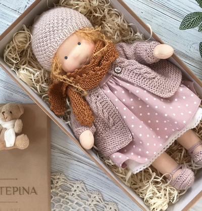 Handmade Waldorf Doll – Creative, Imaginative Play with Premium Mohair or Curly Hair