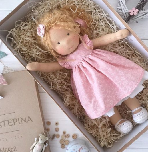 Handmade Waldorf Doll – Creative, Imaginative Play with Premium Mohair or Curly Hair
