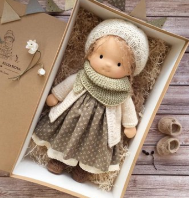 Handmade Waldorf Doll – Creative, Imaginative Play with Premium Mohair or Curly Hair